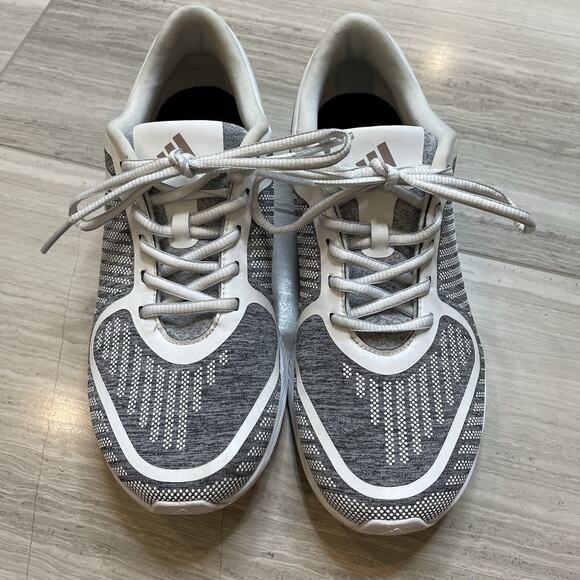 Adidas Bounce Sneakers BB1544 Athletic Gym Workout Sporty Light Grey White 8 US - Picture 3 of 12